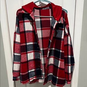 Plaid Women Jacket with Hood